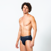 Signature Cotton Brief - Navy